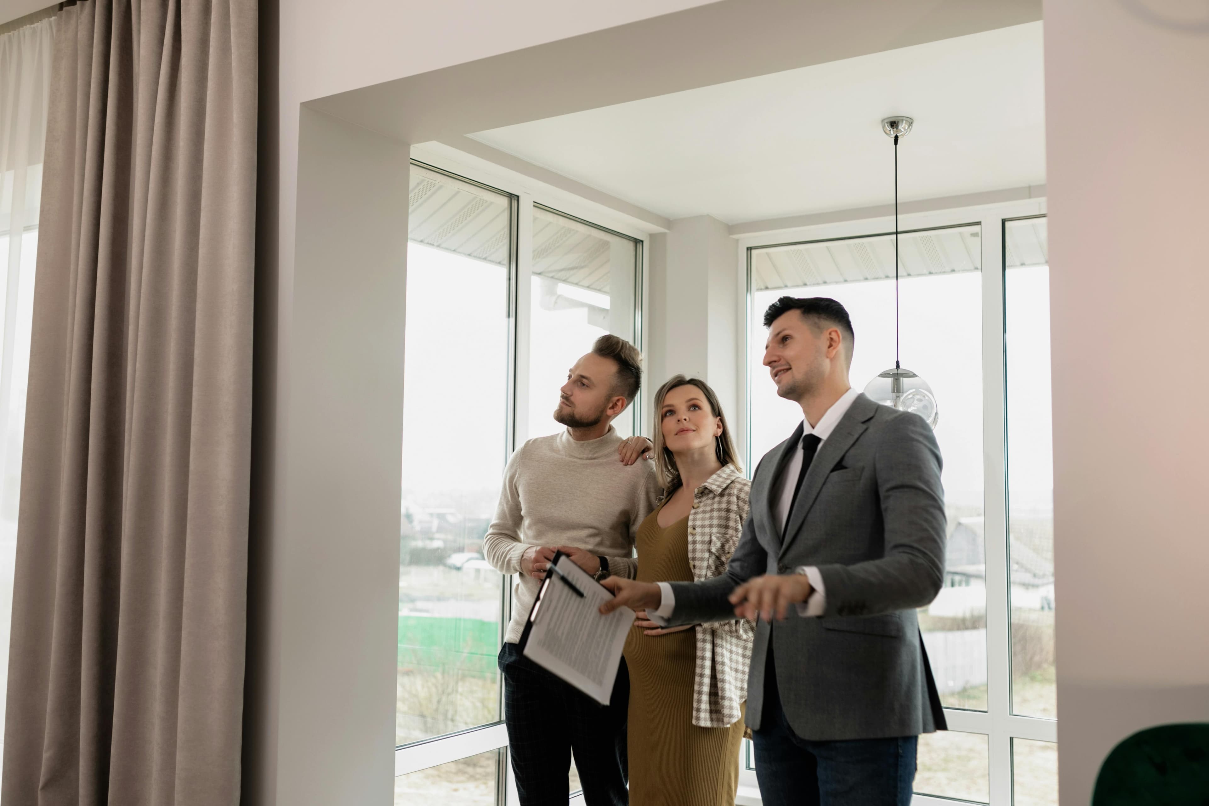 People viewing a house