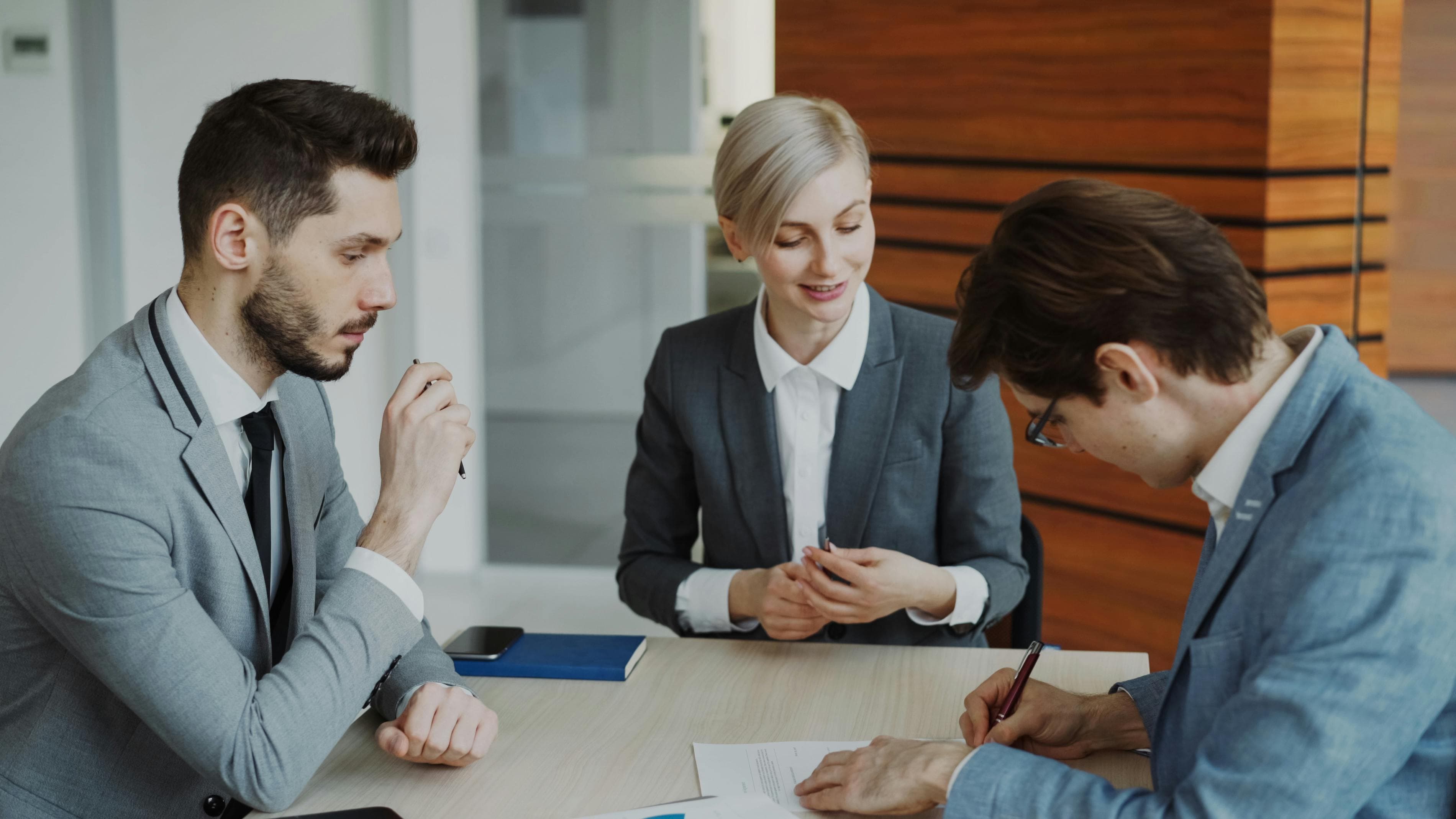 Professional team in office setting